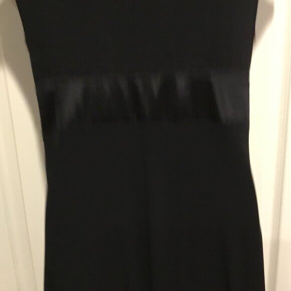 Alain Manoukian Black Satin Bow Dress Size M – Vintage Y2K Parisian Chic - Picture 7 of 13